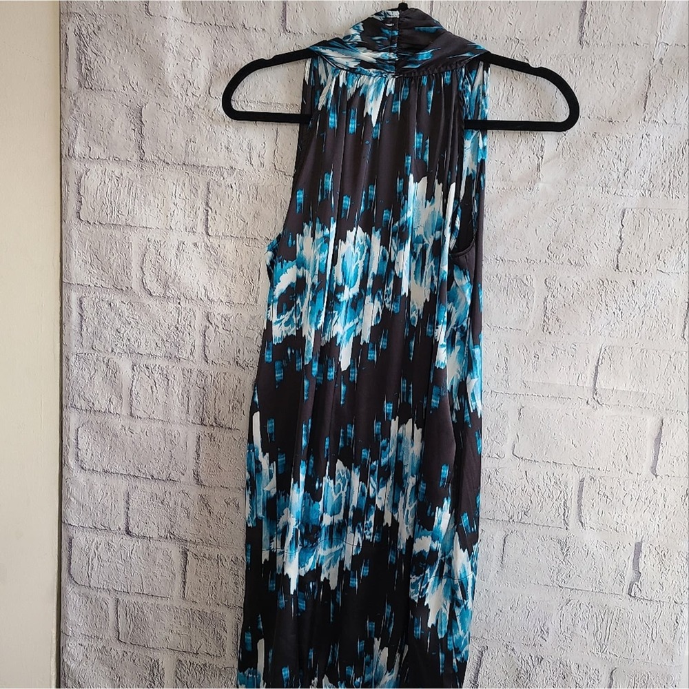 Derek Lam For Design Nation Blue And Black Bubble Hem Midi Dress SZ S - Picture 2 of 9